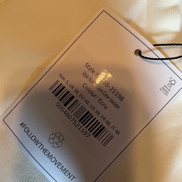 SIKSILK Ecru Essential Crew Sweatshirt - Picture 10 of 13